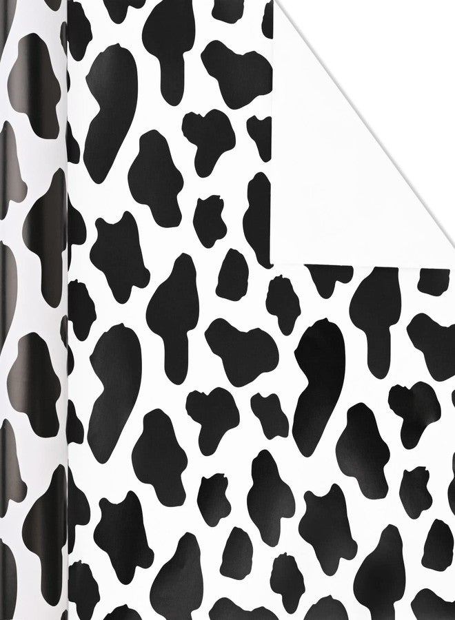 Bolsome 16 Sheets 28 * 20 Inches Cow Print Wrapping Paper Black and White Spots Cow Gift Wrap Paper for Birthday, Baby Shower, Holiday, Cow Theme Party DIY Crafts - Image 1
